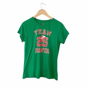 Ugly Funny Green Christmas Short Sleeve Tshirt Team Santa
